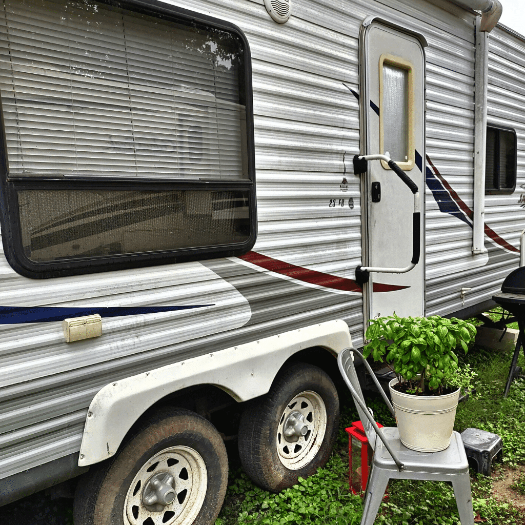 How living in a travel trailer offered freedom after the next emptied.