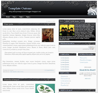 Theme The Outono Blogger Templates