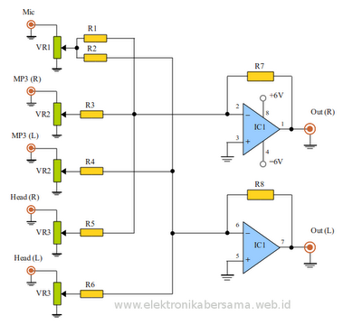 rangkaian-mixer-audio-stereo