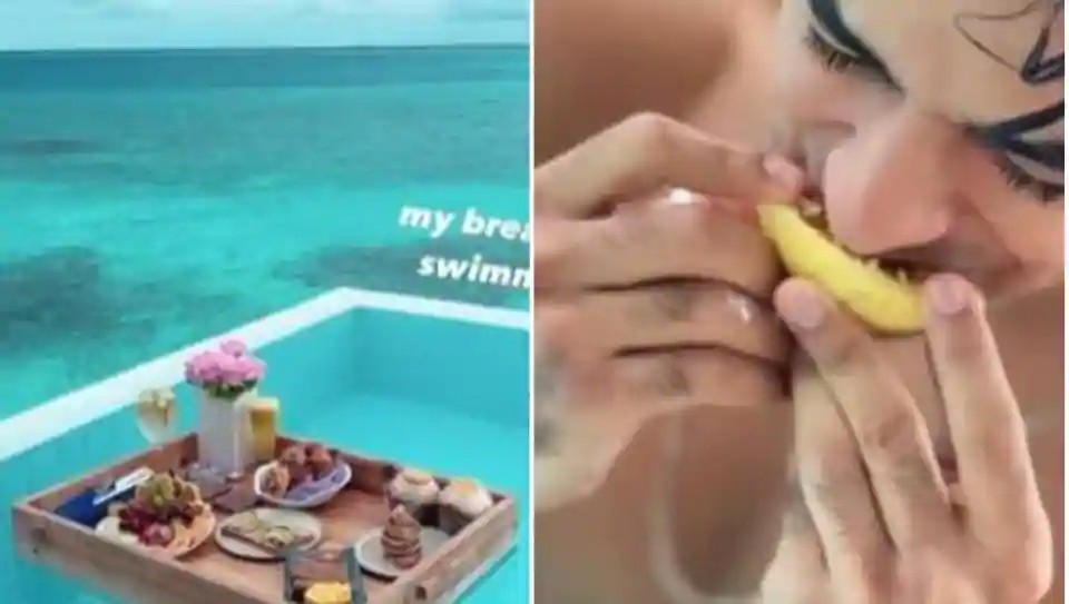 Beauty In Maldives: Ananya Panday and Ishaan Khatter enjoy a breathtaking views at breakfast, share pics from the same Maldives resort