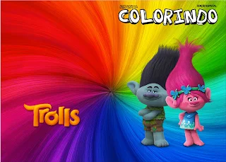 Trolls Free Printable Cloring Book.