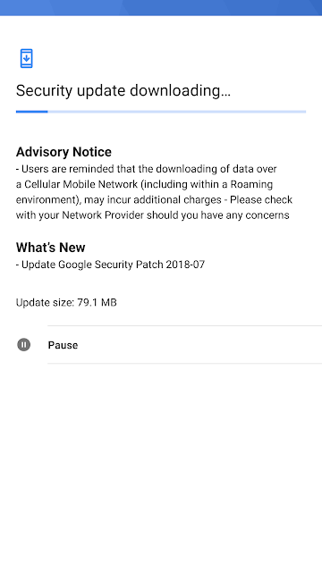 Nokia 8 July 2018 Android Security Update