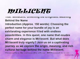 meaning of the name "MILLICENT"