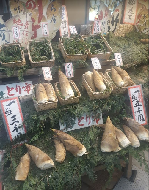 Bamboo for sale at Teramachi Street Arcade