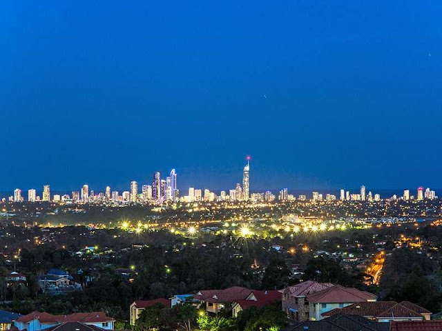 Picture of the Gold Coast skyline from the house