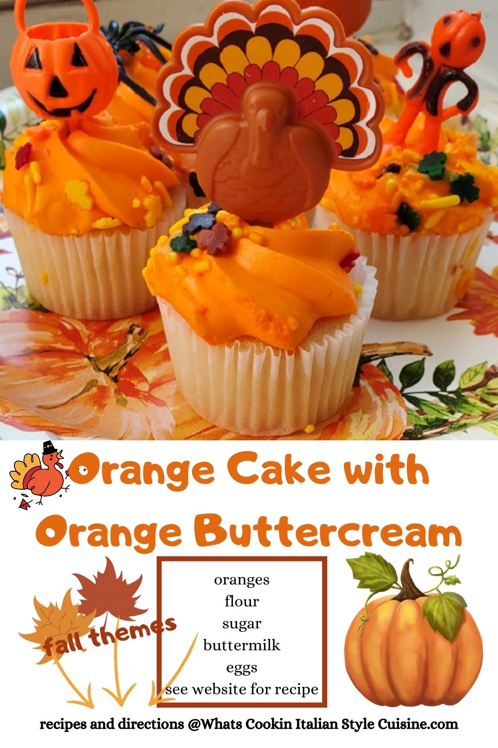 pin for later orange cupcakes