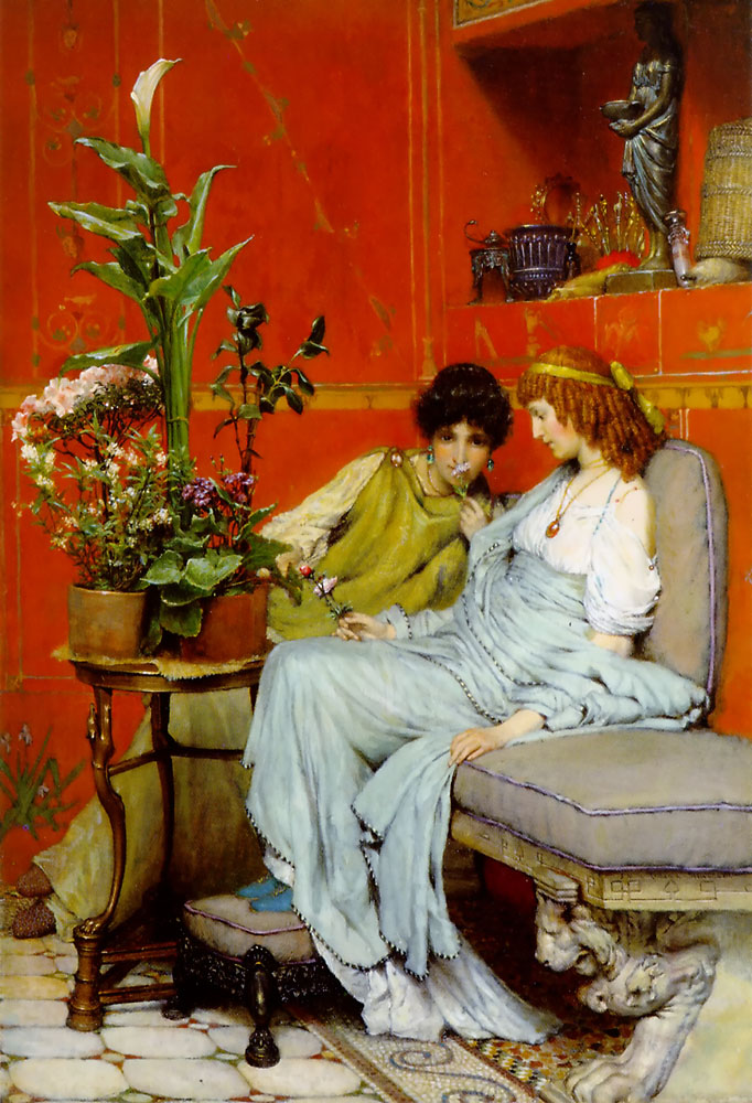 alma-tadema confidences painting