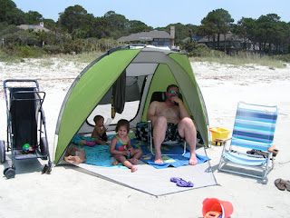 kids2013 on the beach umbrella