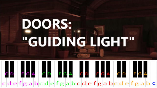 Guiding Light by LSPLASH (ROBLOX DOORS) Piano / Keyboard Easy Letter Notes for Beginners