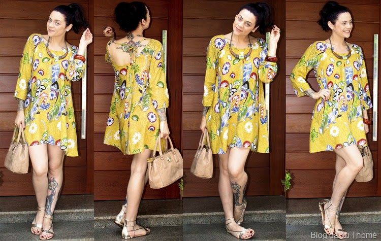 LOOK DRESS VESTIDO AMARELO BOLSA FORUM2
