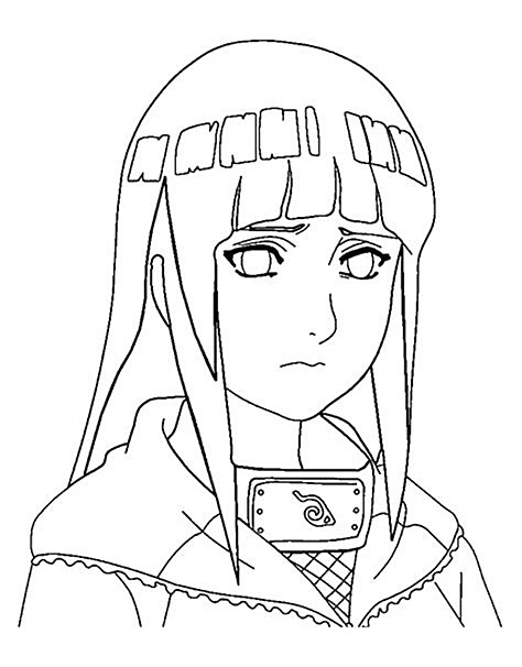 Desenho de Hinata anime para colorir - Tudodesenhos