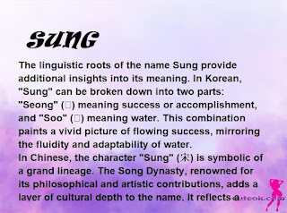 ▷ meaning of the name SUNG (✔)