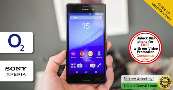 Factory Unlock Code Sony Xperia M4 Aqua from O2