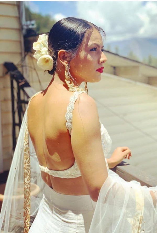 nia sharma backless saree naagin tv actress