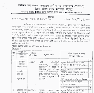 DANTEWADA GOVT JOBS 2023 | दंतेवाड़ा में सरकारी नौकरी के लिए लेखापाल, डाटा एंट्री ऑपरेटर एवं अन्य पदों की वेकेंसी