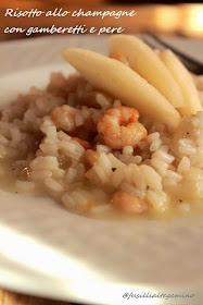 Risotto gamberetti e pere