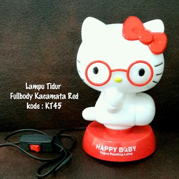 Lampu Hello Kitty Murah Grosir Ecer Tidur Fullbody Kacamata Merah