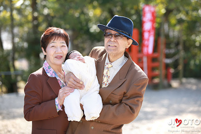 龍田大社でのお宮参り出張撮影