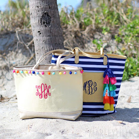 monogrammed tote bag