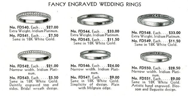 1930s wedding bands