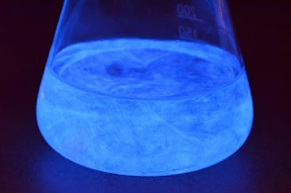 reaction of luminol in a conical flask