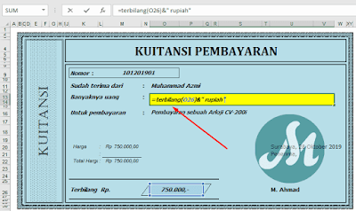 add-ins terbilang pada excel