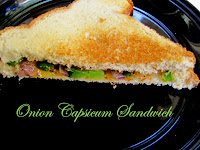 onion capsicum sandwich