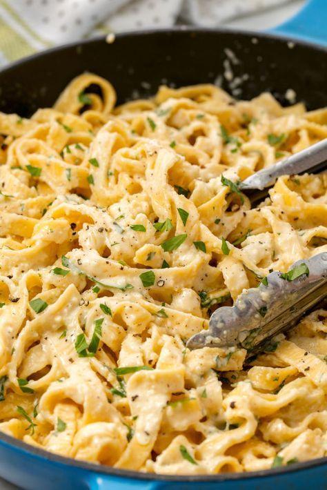 Make this east Fettuccine Alfredo from Delish.com and impress all of your friends.