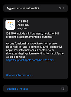 Apple rilascia iOS 15.6 e iPadOS 15.6
