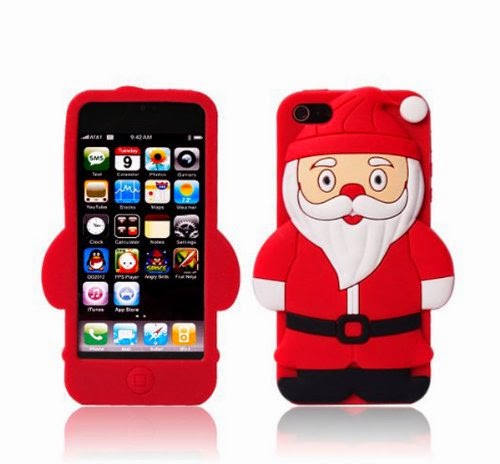 Cute Santa Claus Christmas Soft Silicone Case for Apple iPhone 5