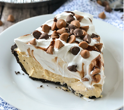 No-Bake Peanut Butter Pie #dessert