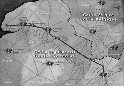 Petromantalum = Pîtres ? - chaussée Jules Cesar