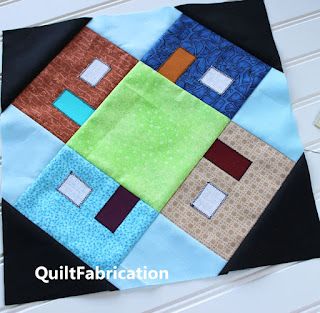 cabin quilt block-house quilt block-easy quilt block-quilt block pattern