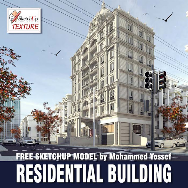  that highlights its modeling capabilities inwards  SKETCHUP FREE 3D MODEL RESIDENTIAL BUILDING in addition to VRAY VISOPT