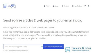 EmailThis : sauvegardez les pages web dans votre messagerie