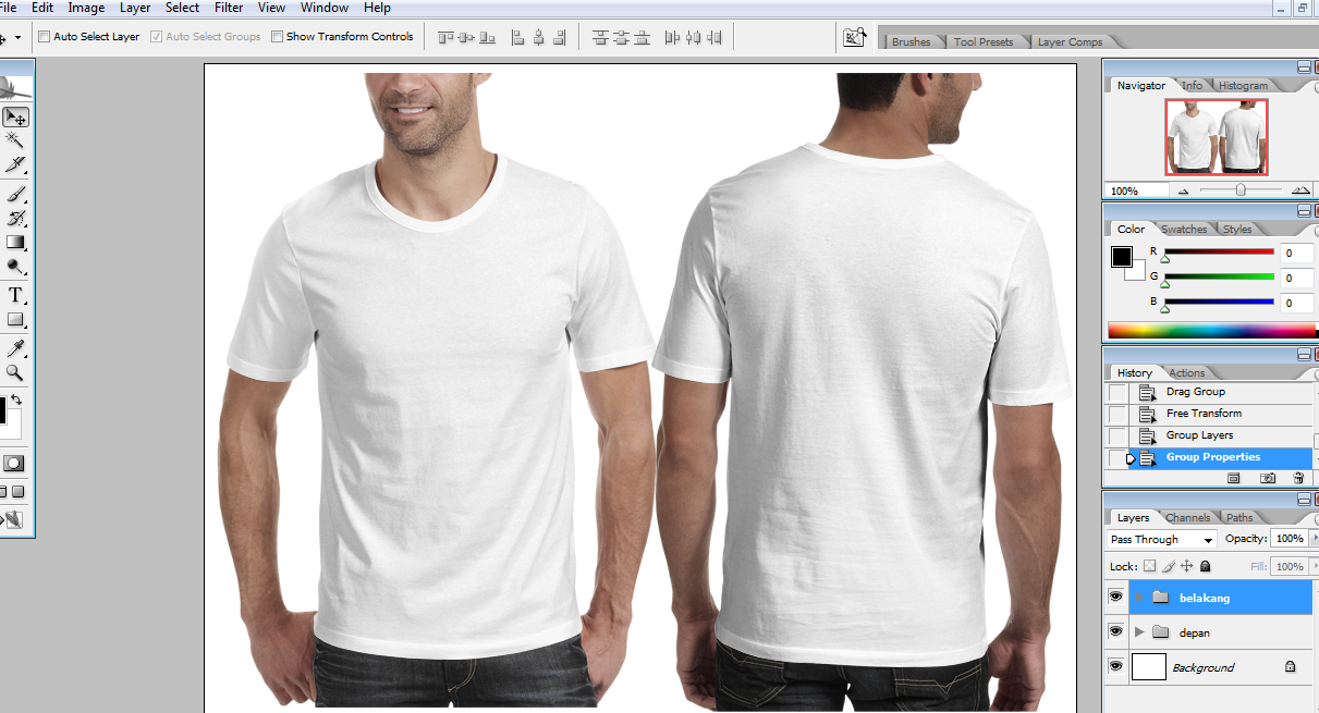 Download Kaos Putih Polos Untuk Desain Menggunakan Photosop