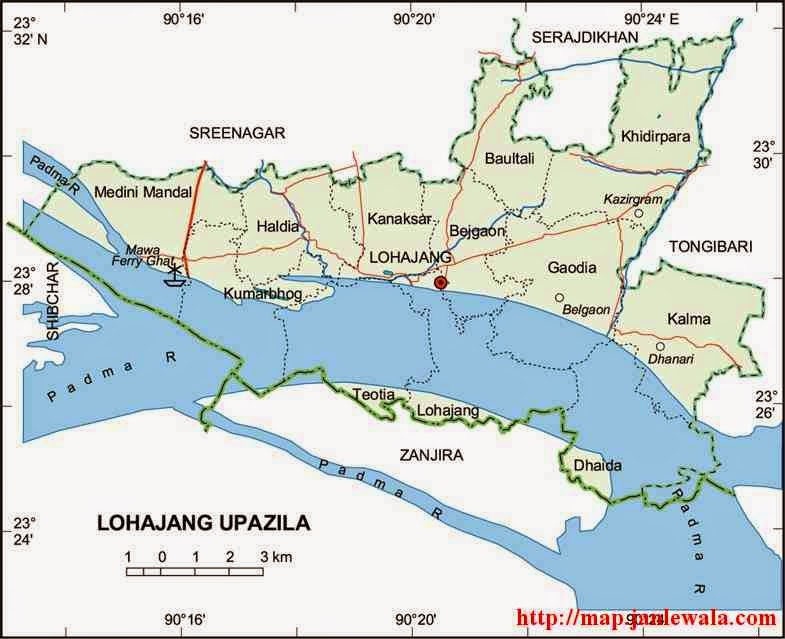 lohajang upazila map of bangladesh