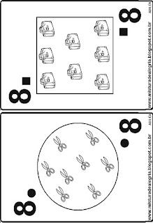 Baralho numerais quantidades e geometria