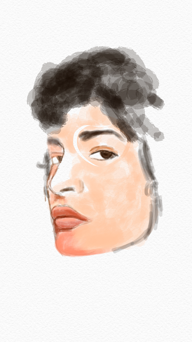 Indya Moore - A finger painting on iPhone 6s 