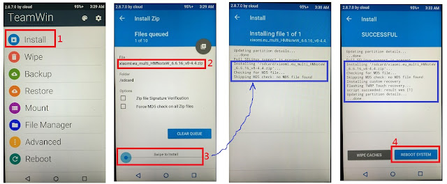 Cara Flashing Redmi Note 3G via TWRP