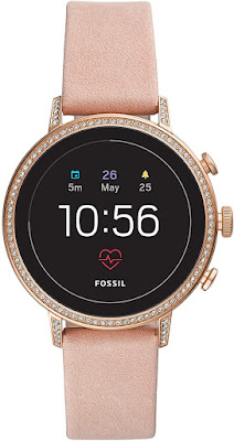 Fossil Women's Gen 4 Venture HR Stainless Steel Touchscreen Smartwatch with Heart Rate, GPS, NFC, and Smartphone Notifications