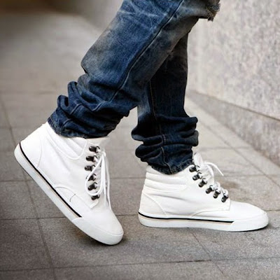 high top white sneakers for men 