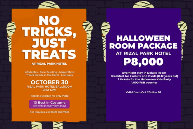 No Tricks, Just Treats at Rizal Park Hotel on October 30