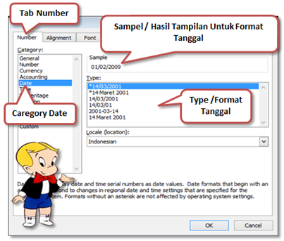 Cara Membuat Format tanggal Dengan Mudah Diexcel  Sampul Ilmu