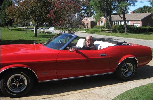  Virginia submitted a photo of his 1973 Ford Mustang convertible