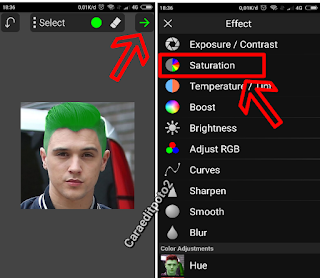 Cara mewarnai rambut di picsay pro android