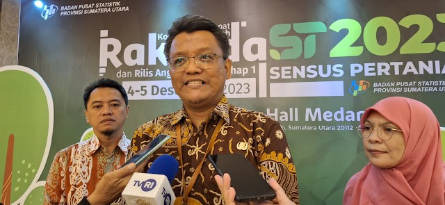 Dalam 10 Tahun, Jumlah Usaha Pertanian di Sumut Turun 11,25% 