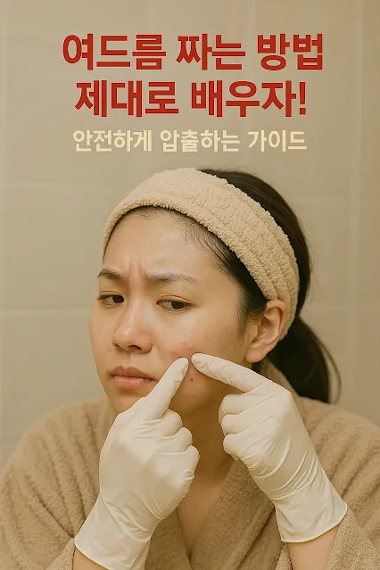 여드름 짜는 방법 제대로 배우자!