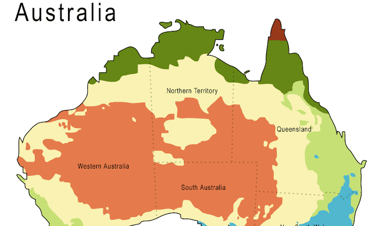 Australia Physical Map