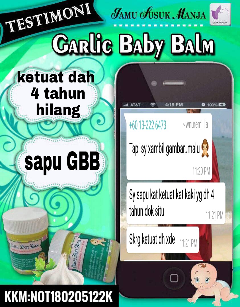 E-baci: Testimoni Garlic Baby Balm